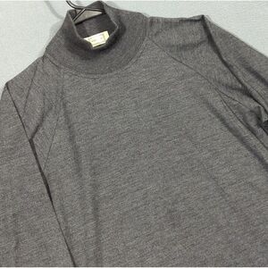 VTG Gianni Versace Sweater Women's 44 Gray Wool Turtleneck Lightweight Italy